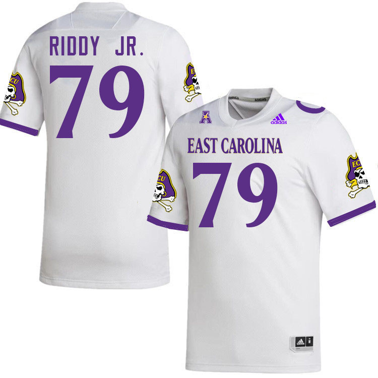 #79 Samuel Riddy Jr. East Carolina Pirates College Football Jersey Stitched-White #79 Samuel Riddy Jr. East Carolina Pirates College Football Jersey Stitched-White